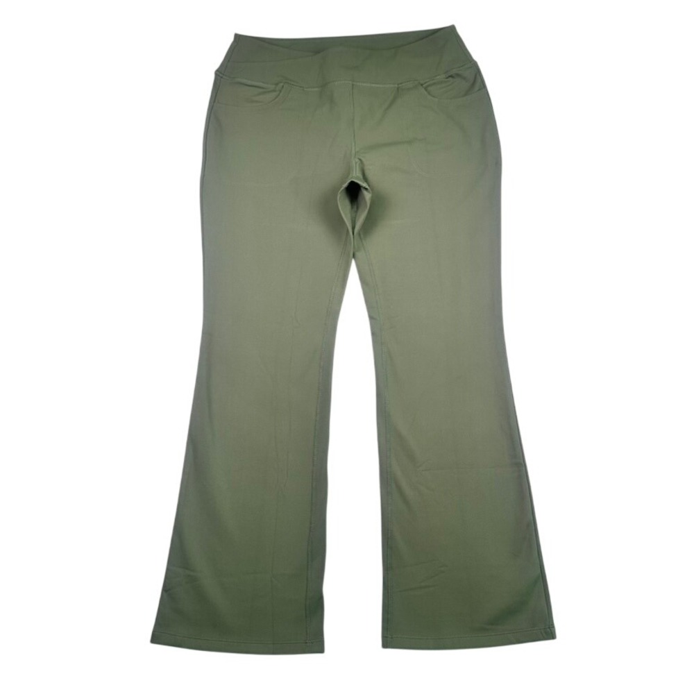 Mofitz Olive Green Flare Yoga Pants‎ High Rise XL NWOT